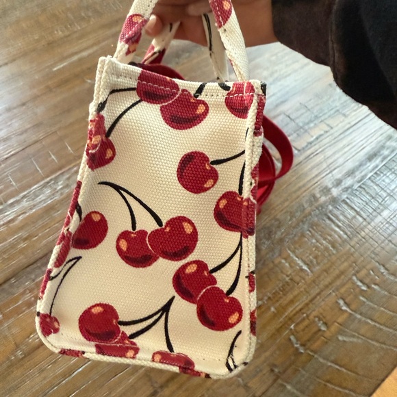 Coach Red Cherry Print cargo Tote - Picture 4 of 7